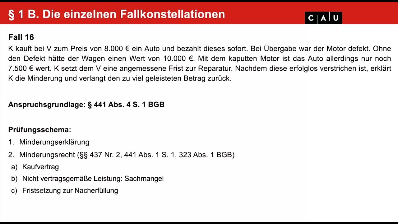 Schuldrecht BT – Folge 02 (Europarechtliche Grundlagen und Sachmangel)