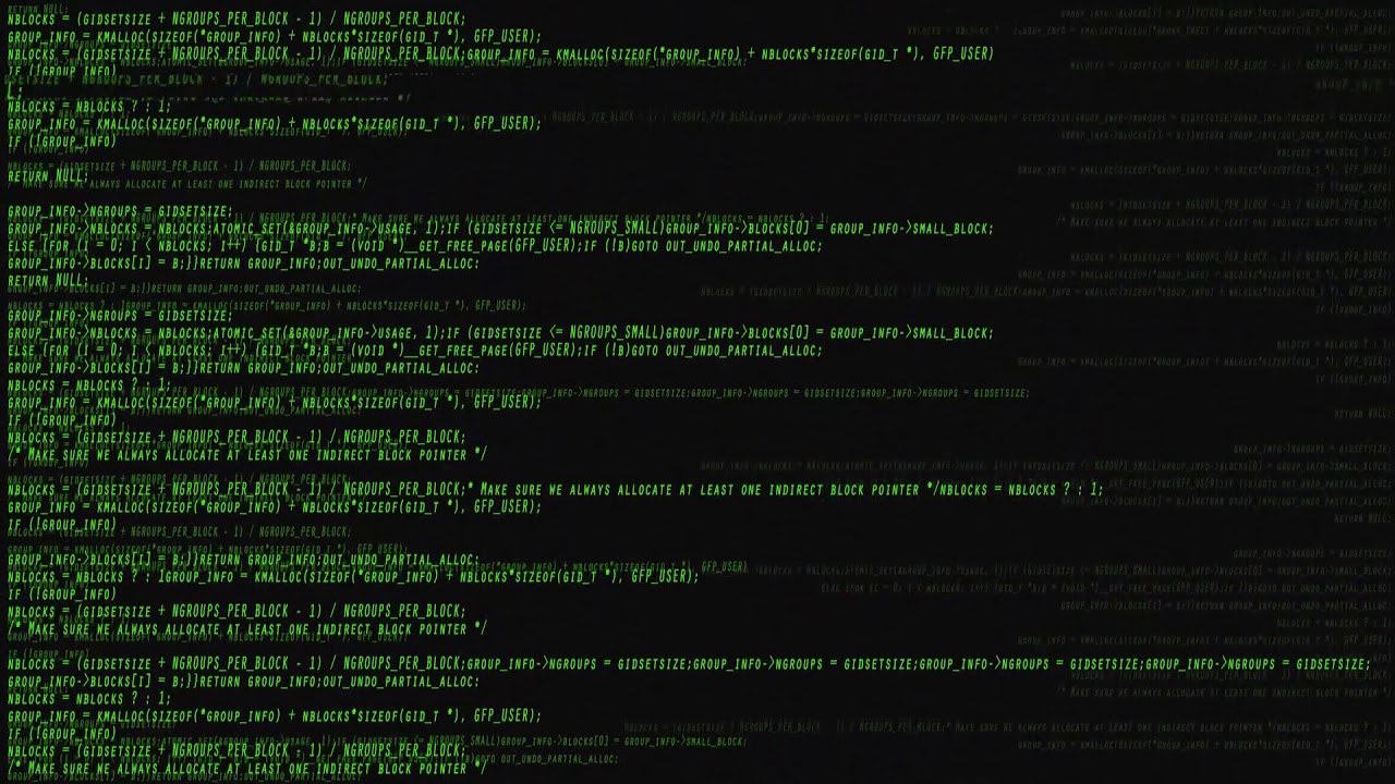 Green Hacker Screen Background Full HD 60 FPS 1 Hour