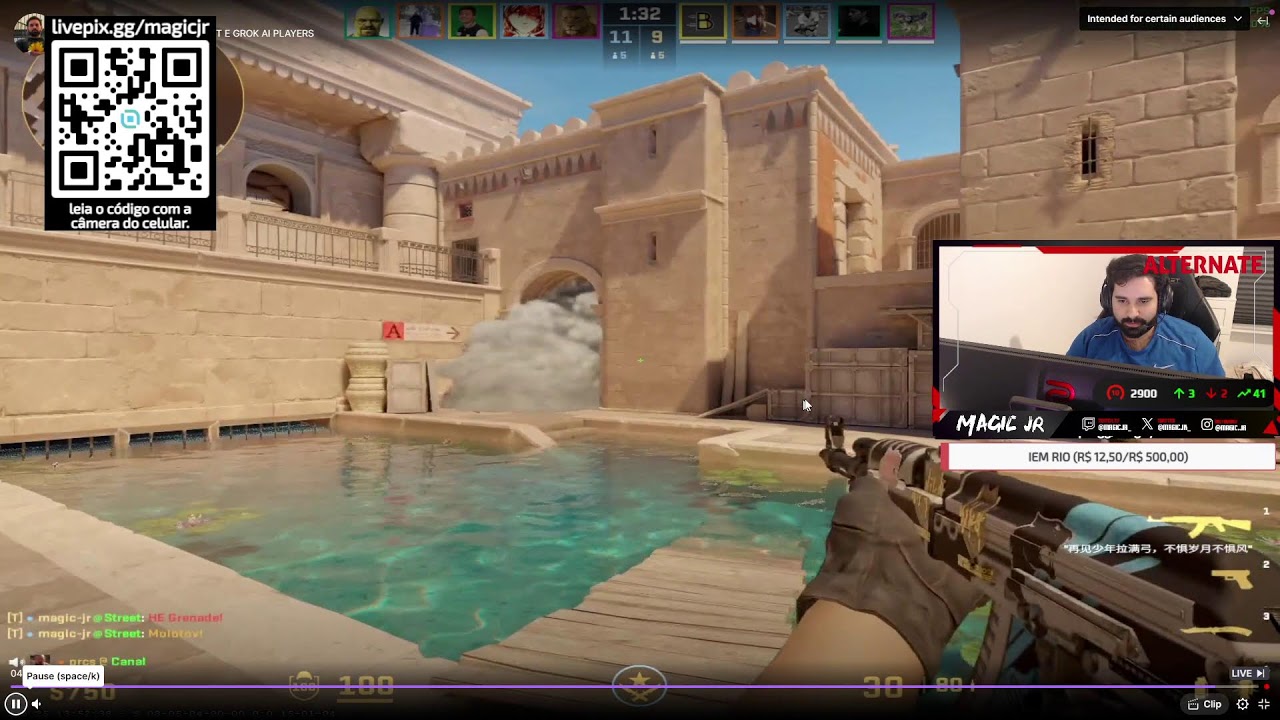 ARC DEPOIS FACEIT COM CHATGPT E GROK AI PLAYERS