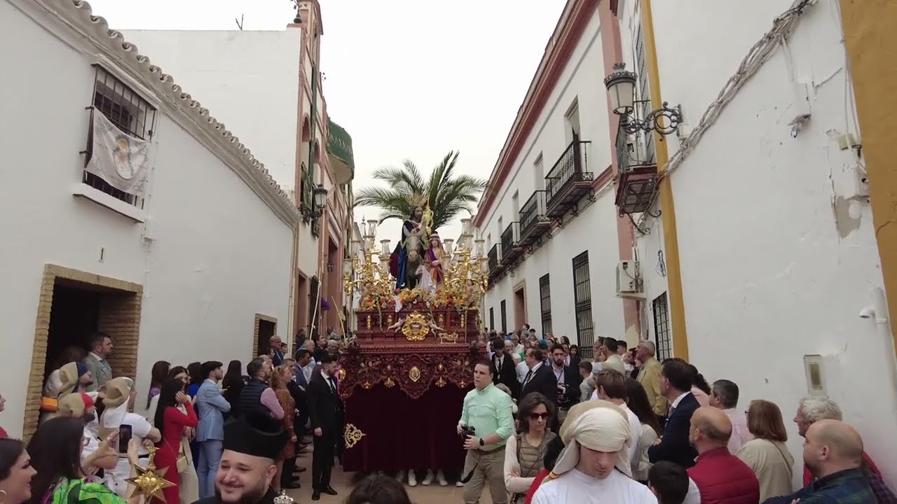 CRISTO DEL AMOR EN HDAD SANGRE HUEVAR,LA BORRIQUITA,DOMINGO DE RAMOS 2024,HUEVAR 24 MARZO 2024