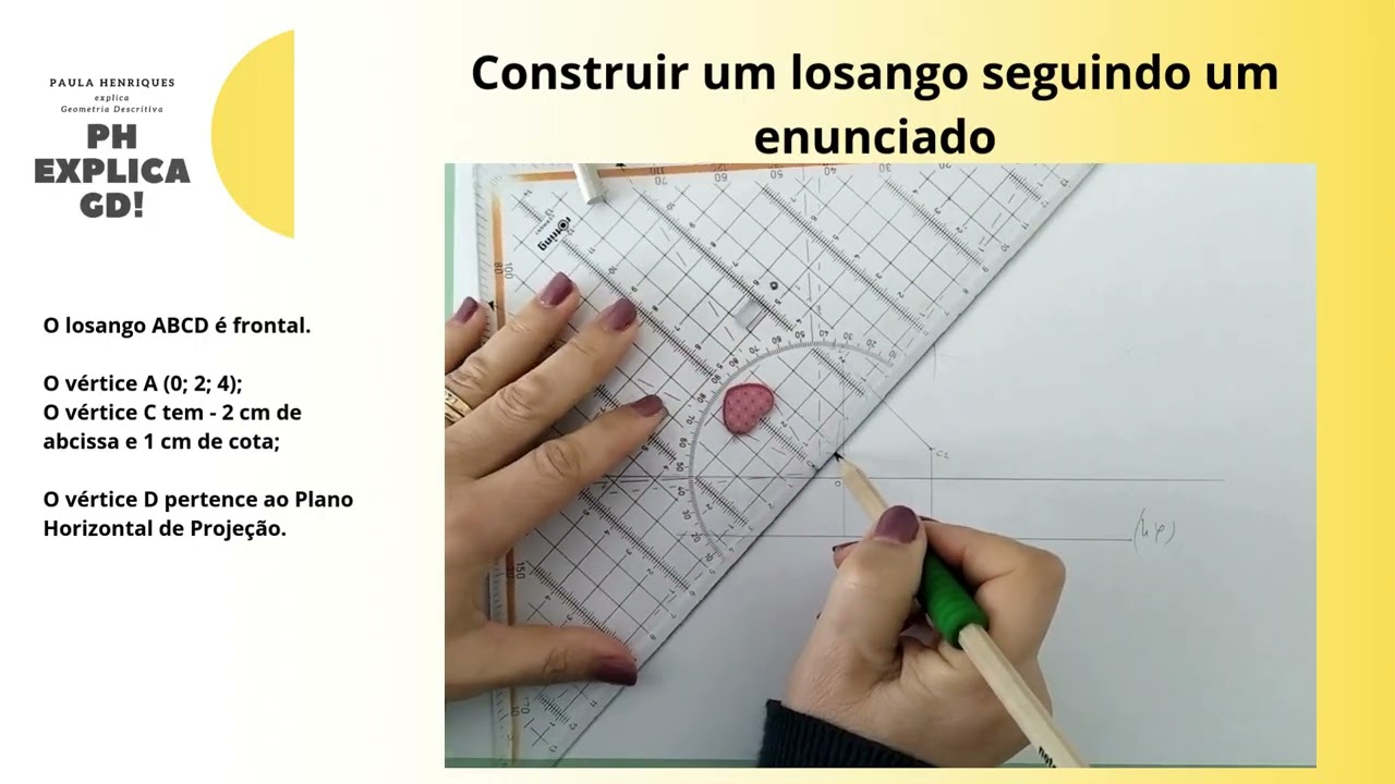 Tenta fazer também - Construir um losango seguindo um enunciado