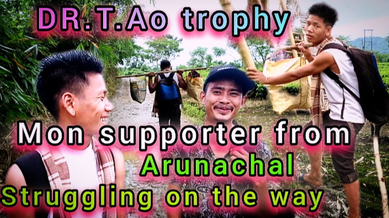 DR.T. Ao Trophy 🏆 Final match Mon supporter from Arunachal Pradesh 🥰 Struggling on the way #konyak 