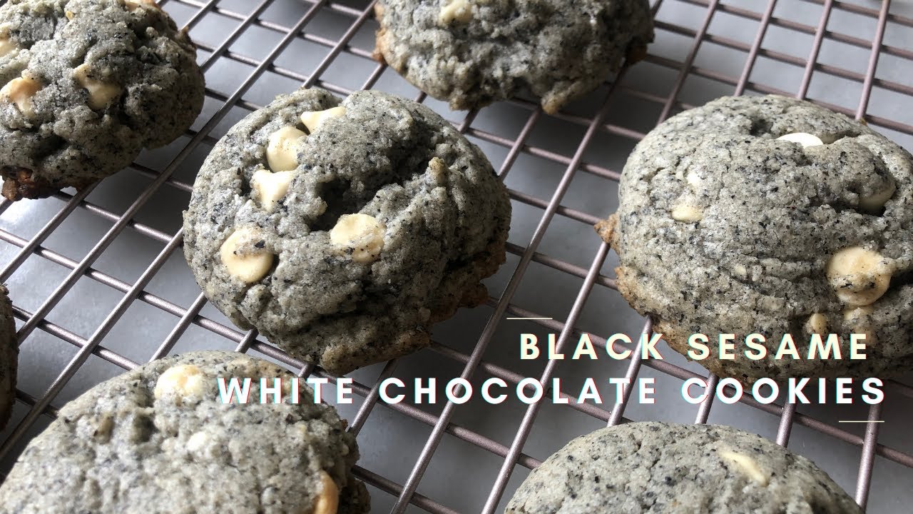Black Sesame White Chocolate Cookies