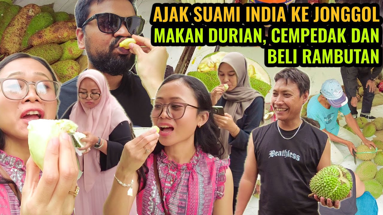 SUAMI INDIA PERTAMA KALI MAKAN BUAH CEMPEDAK ‼️ AJAK SUAMI LIHAT PEMANDANGAN HIJAU DI JONGGOL