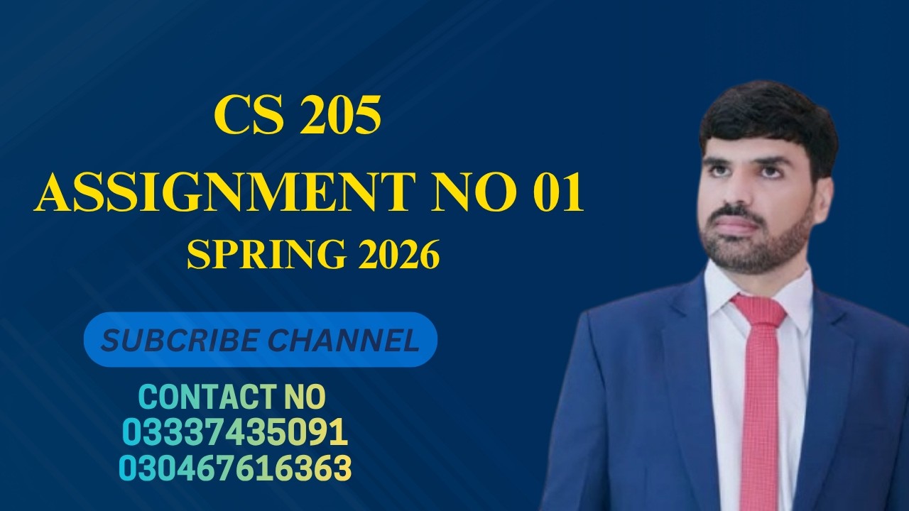CS205 Assignment no 01 Spring 2026