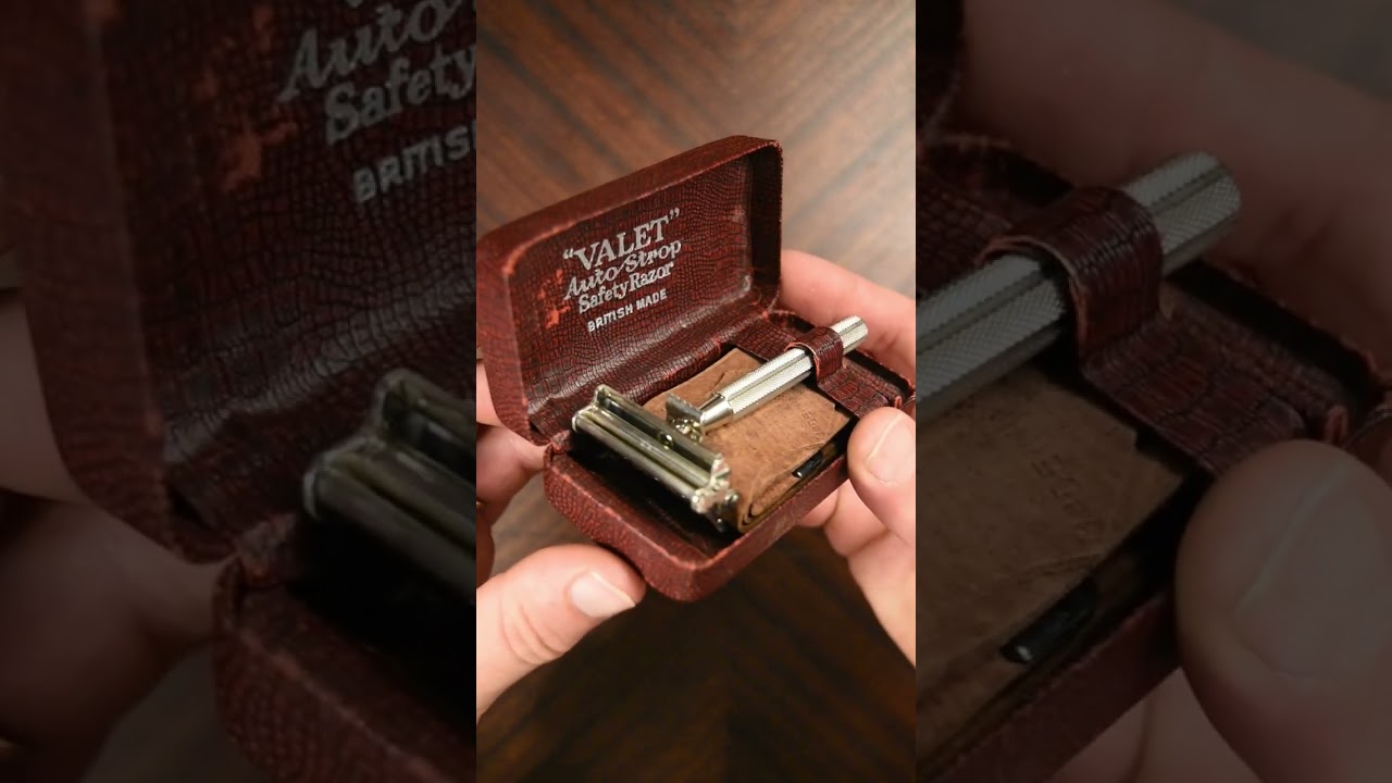 ASMR | 1940's Unused Vintage Valet Auto Strop-Safety Razor, British Made #asmr #wetshaving #old