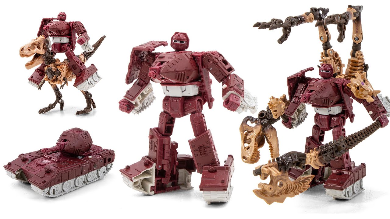 Transformers WFC Kingdom Warpath & Paleotrex Tank Dinosaur Combine Robot Figure Toys