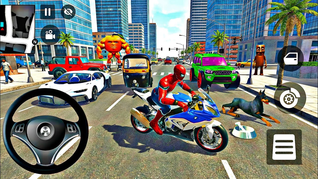 🚦Indian Thift AutoAndroid Game🎮 Monster Tung Tung 🎉 Spiderman Modified Scorpio Car Showroom 3D Game