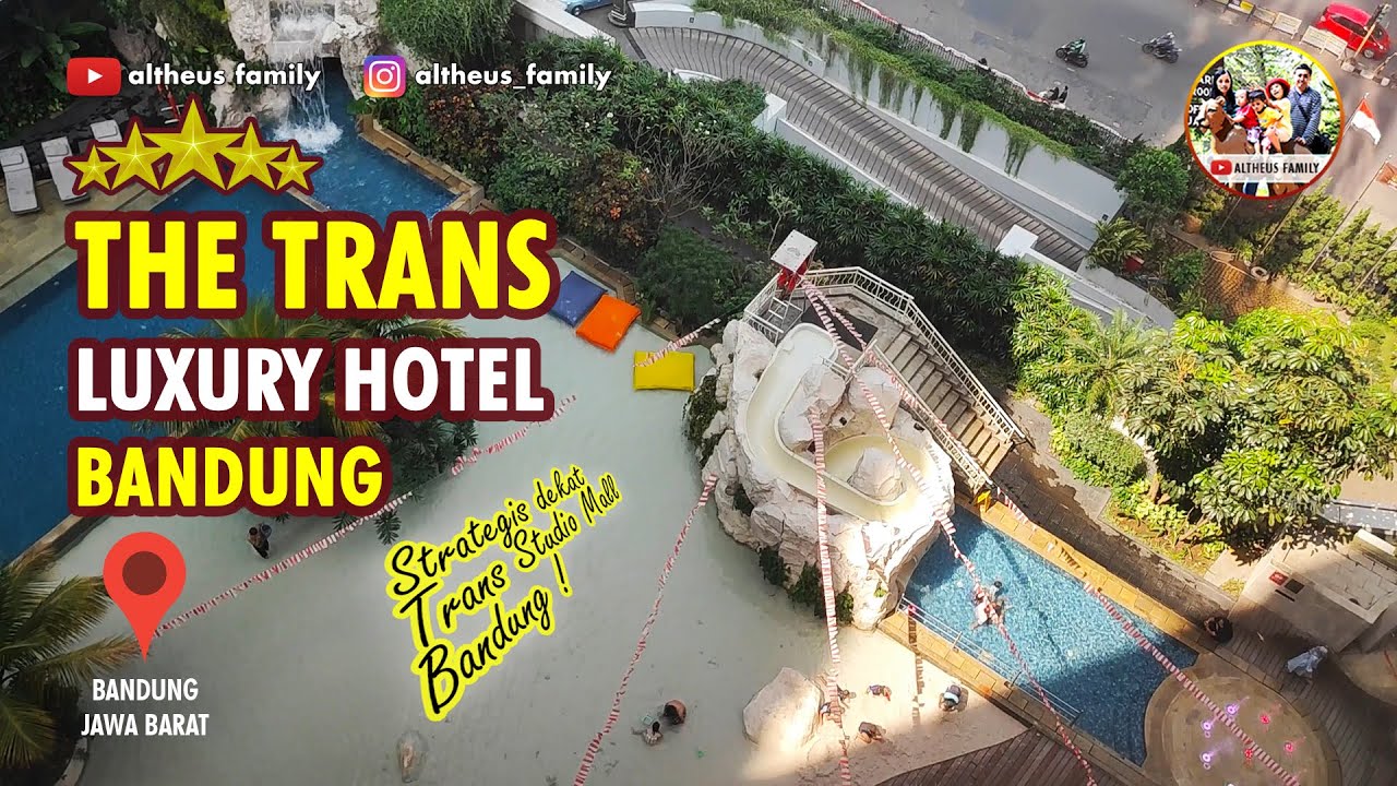 Review The Trans Luxury Hotel Bandung, kolam renangnya unik. Hotel mewah dekat Trans Studio Mall.