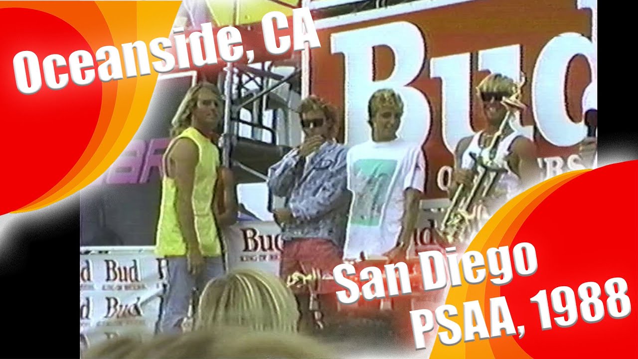 Oceanside CA San Diego - 1988 PSAA Surf Competition - Part 1 - Finals
