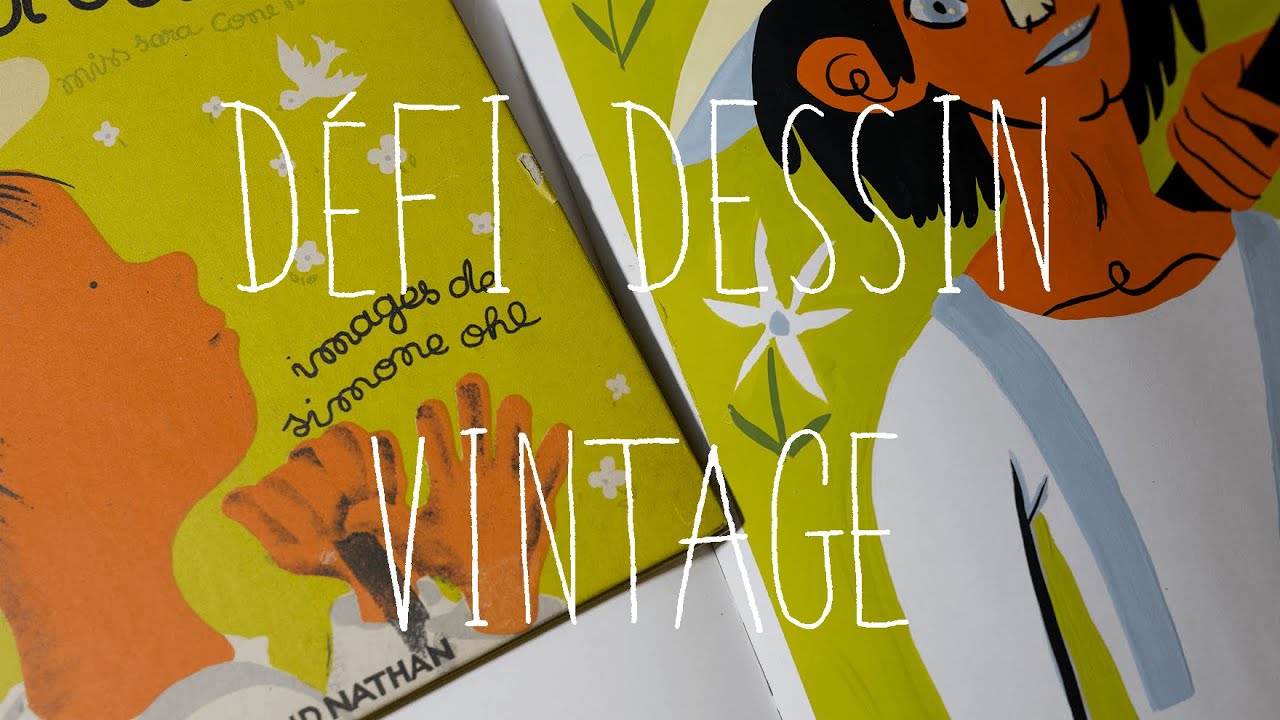 Peindre en mode années 50 !?🎨 défi illustration vintage !