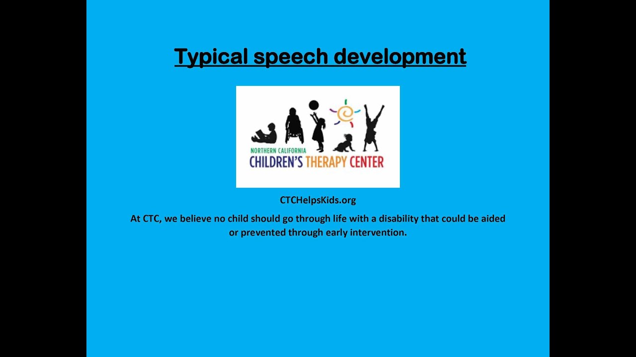 Typical Speech Development
