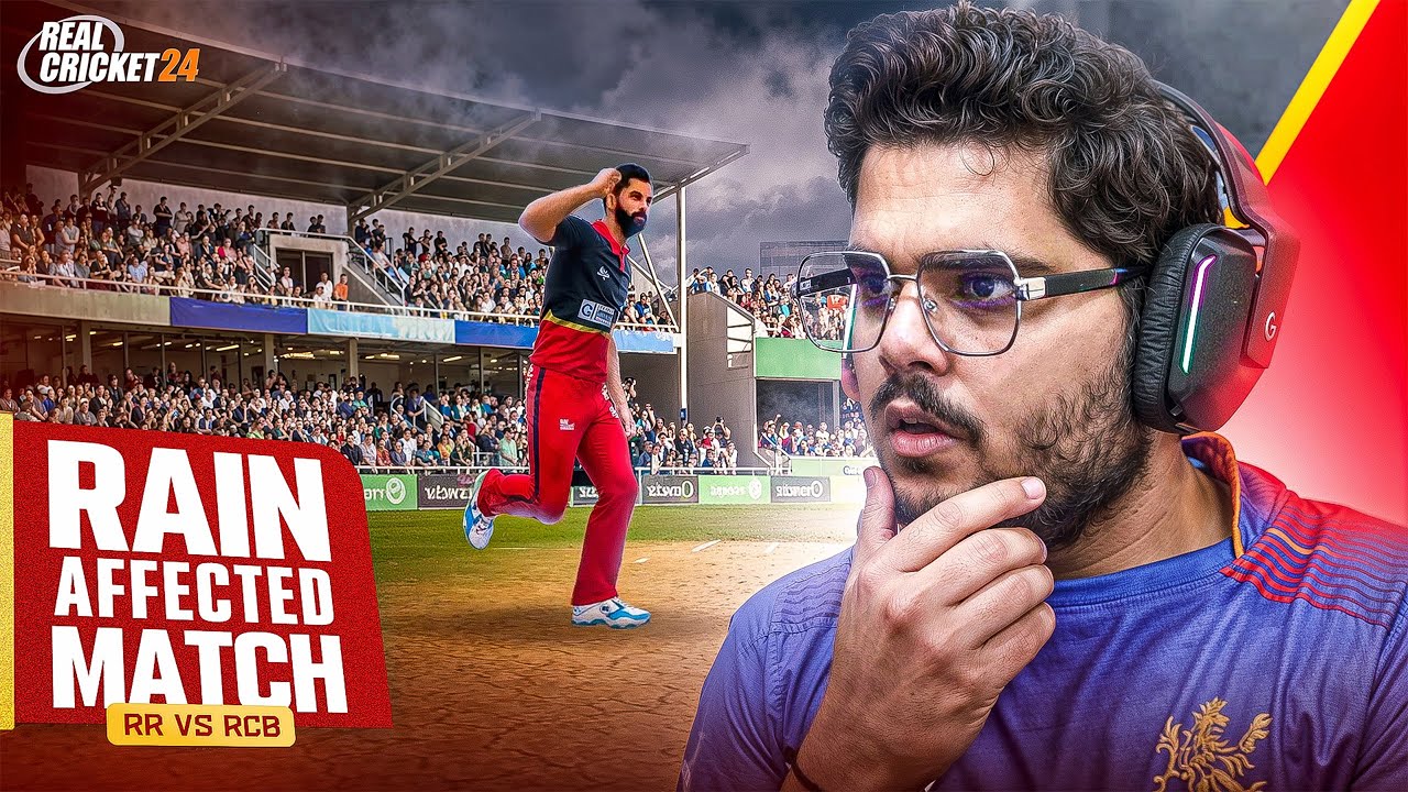 Rain Affected Match! | RR vs RCB | IPL Mega Auction | Real Cricket 24 #12