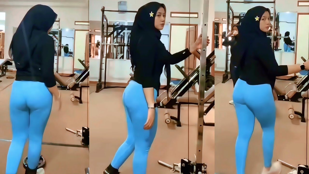 Beautifil Hijab Gym Woman Try On Leggings Fashion
