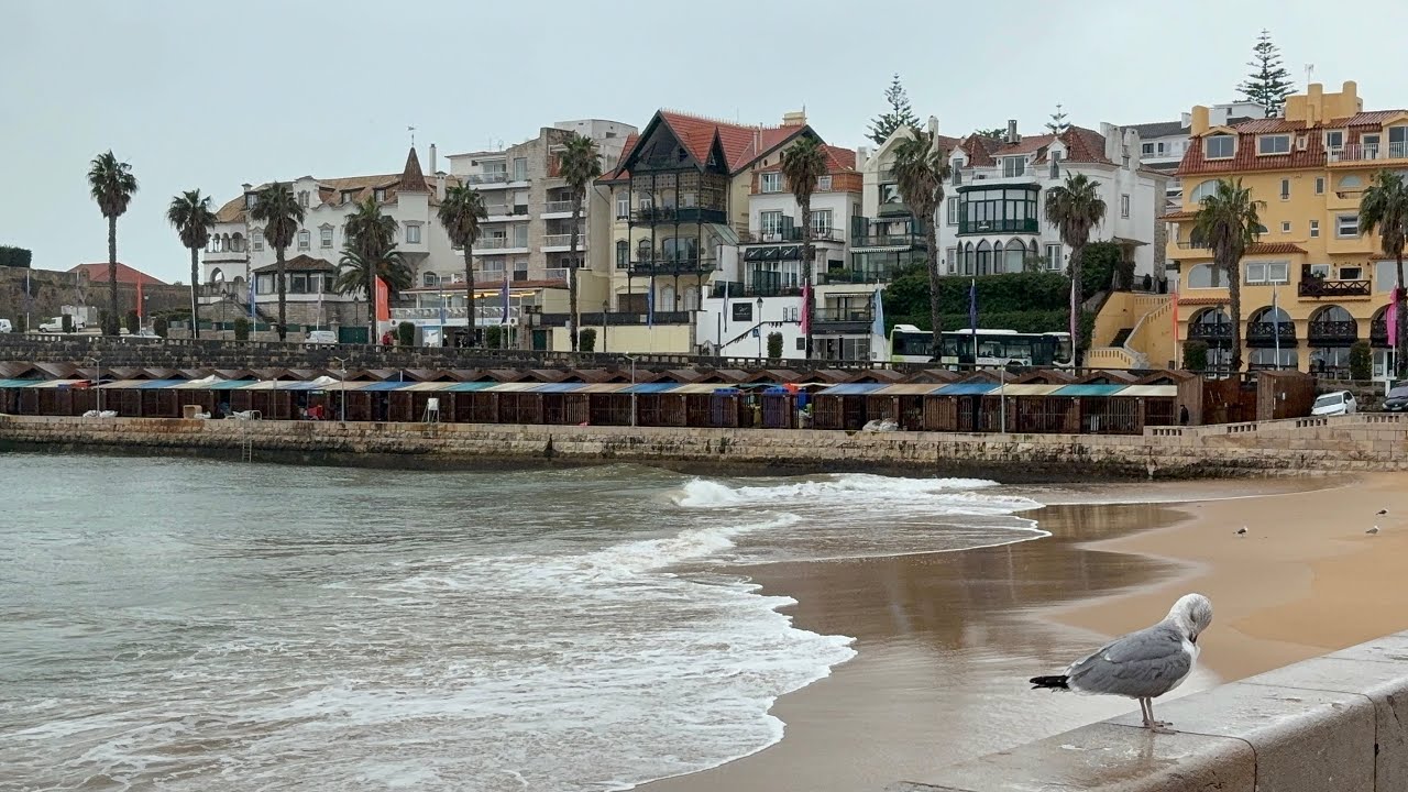 Portugal 189 small town Cascais - Walking in the rain｜ R.da Saudade｜R.das Flores｜R.Fernandes Thomás…