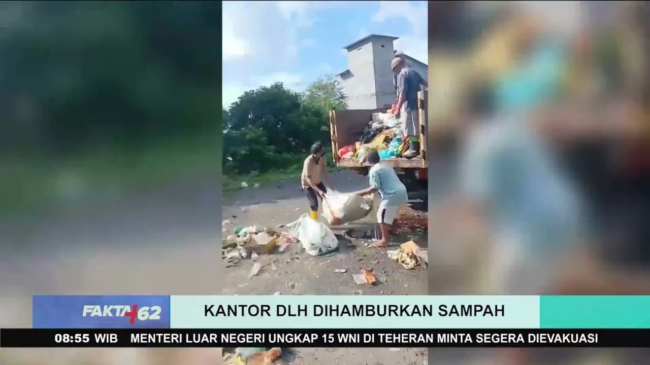 Tak Kunjung Diangkut, Kantor DLH Dihamburkan Sampah Pasar