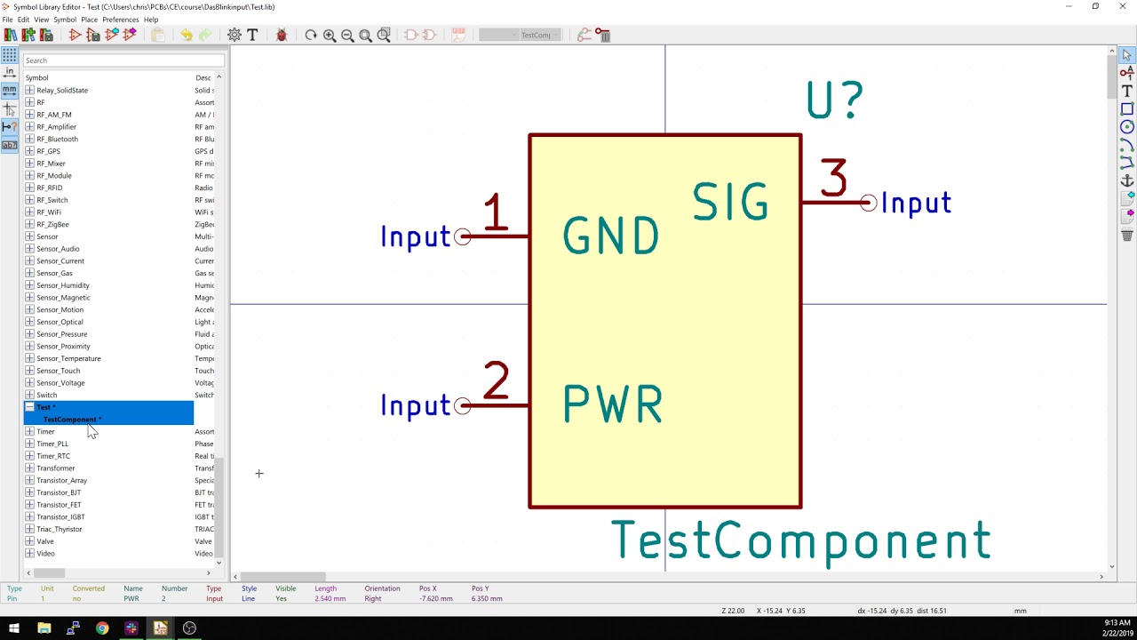 KiCad 5.0 — Добавление новой библиотеки символов
