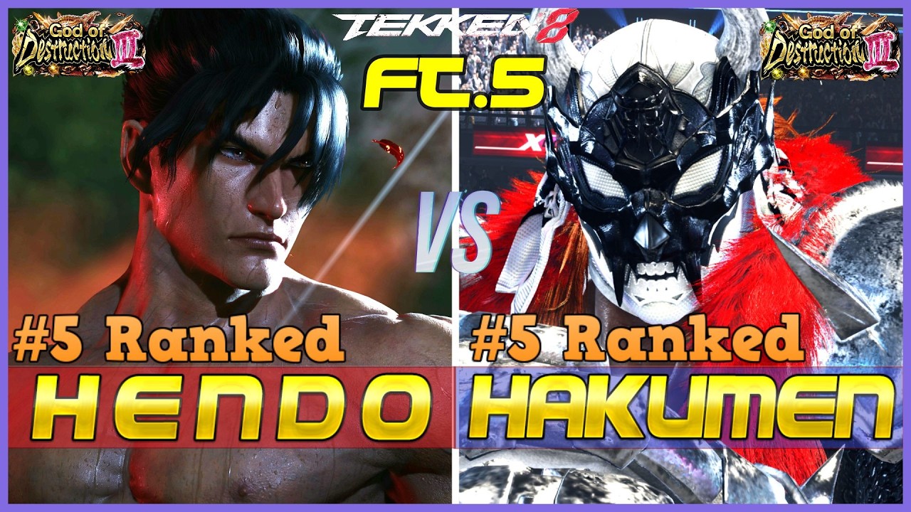 T8 ▰ HENDO (#5 Ranked Jin) Vs HAKUMEN (#5 Ranked Armor King) ▰ Tekken 8 High Level Gameplay