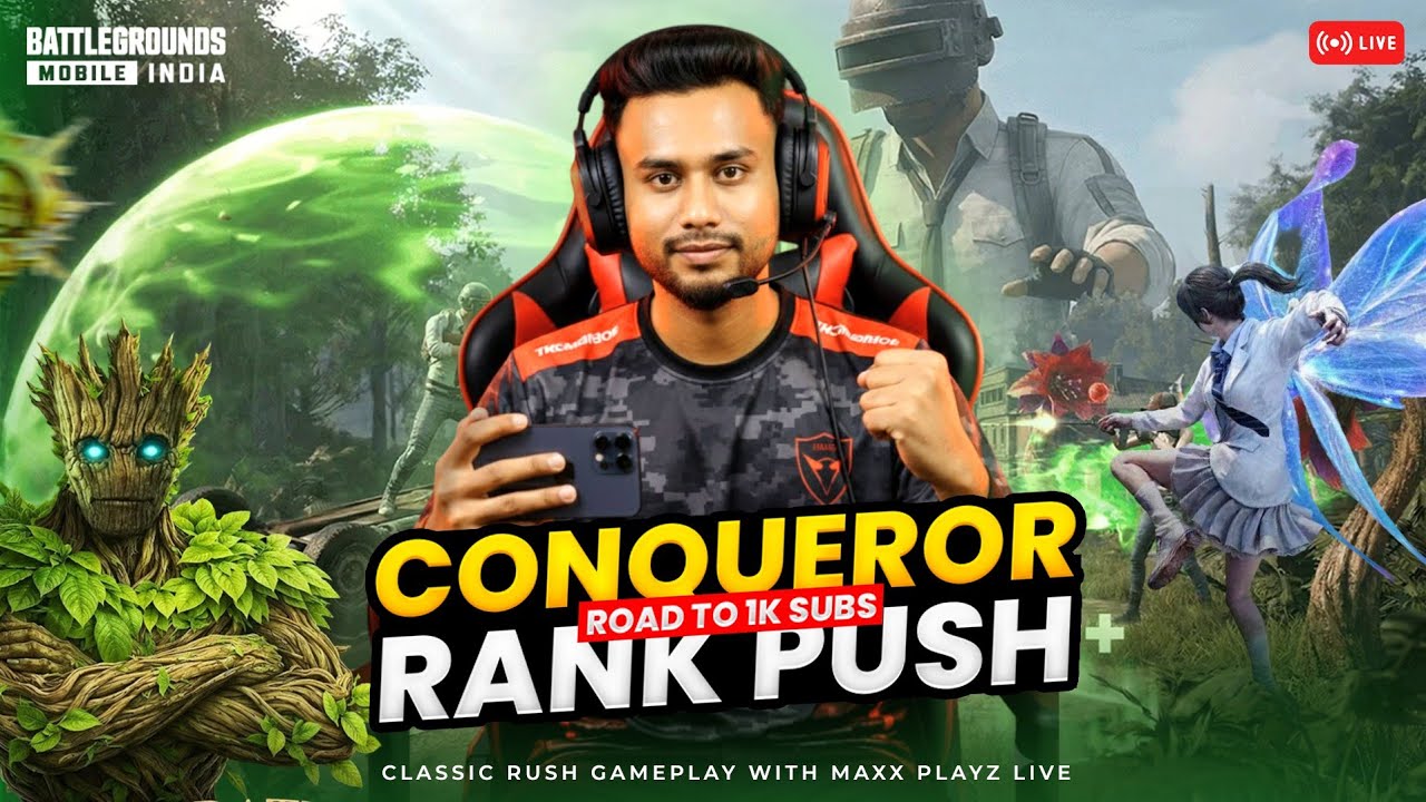 🔴 DAY 9 CONQUEROR RANK PUSH  WITH 10KD POSSIBLE? | MAXX IS LIVE
