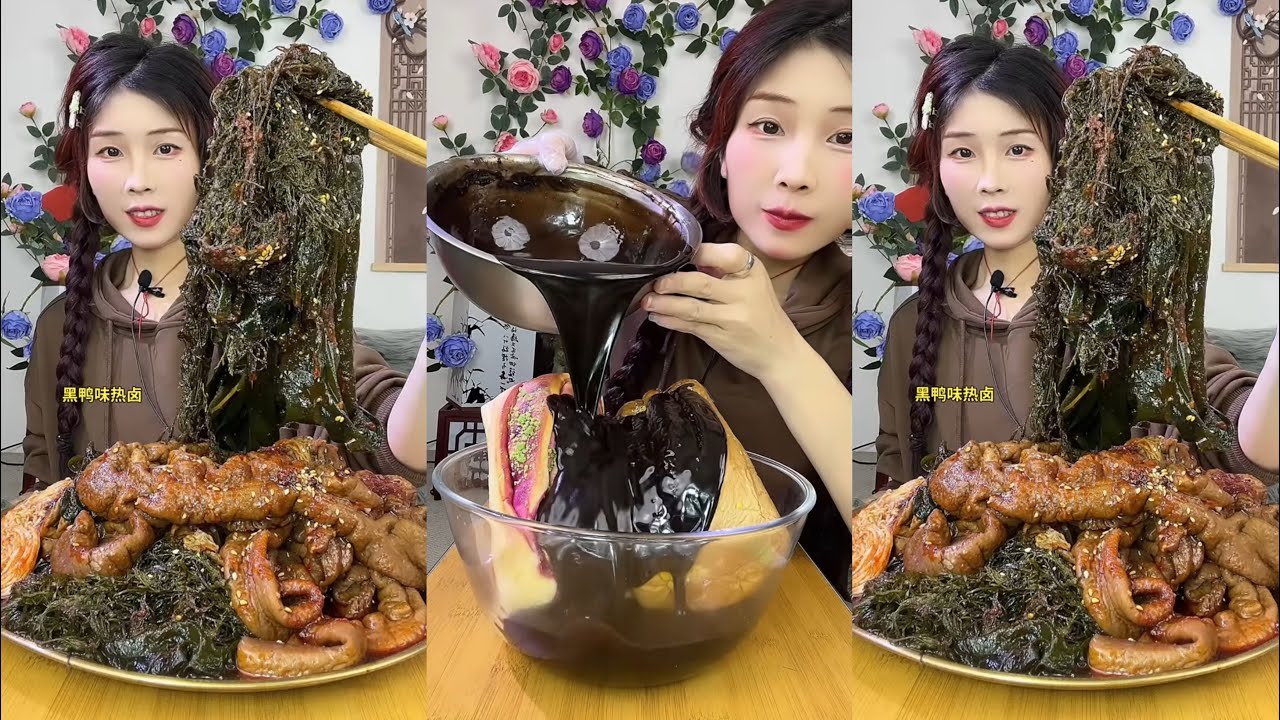 【ASMR】【MUKBANG】BIG BRAISED PORK BELLY | EATING SHOW |CHINESE MUKBANG |食べ |吃播 LOVE ASMR #咀嚼音