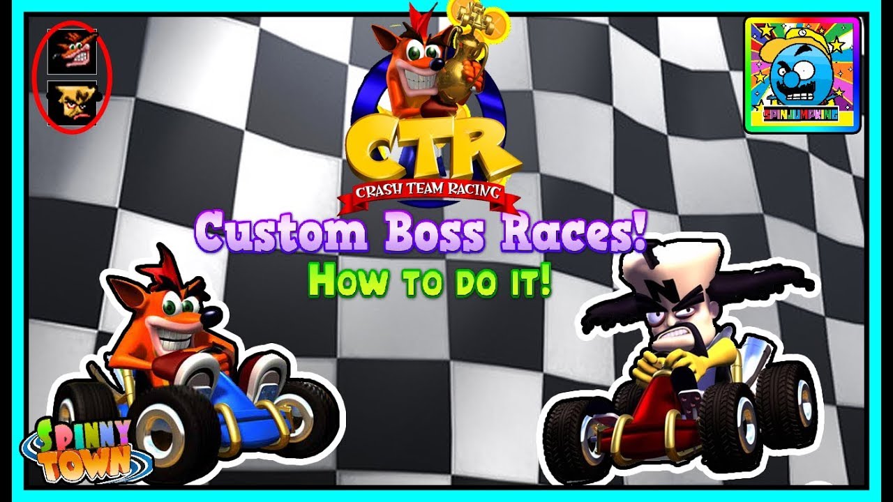 Crash Team Racing (PS1) | CUSTOM BOSS BATTLES! *Glitch in NTSC and PAL versions*