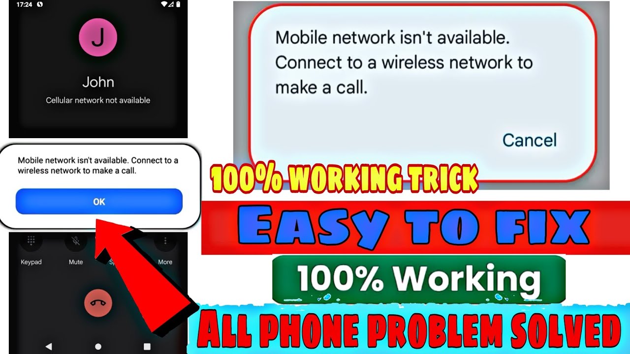 Mobile Network Isn’t Available | connect to a wireless network to Make Calls Problem Fix 2025