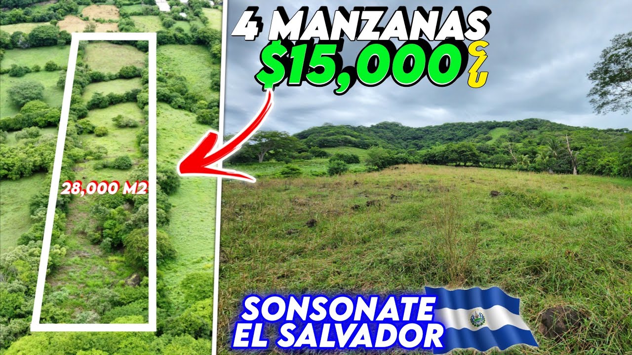 (Vendido) EN VENTA 4 MANZANAS DE TERRENO BARATO EN SONSONATE EL SALVADOR 🇸🇻 ¡PRECIO NEGOCIABLE! 🤑