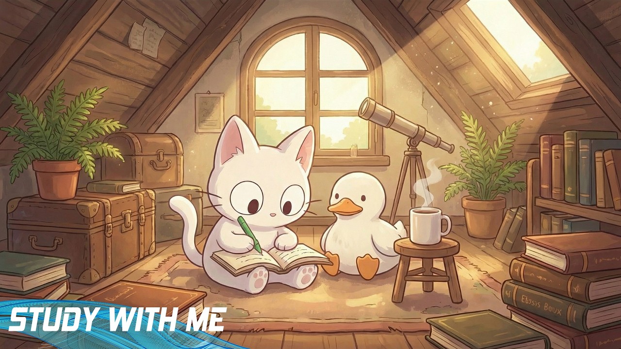 Lofi Piano Music for Study and Work // lo-fi beats for work/study / cat piano