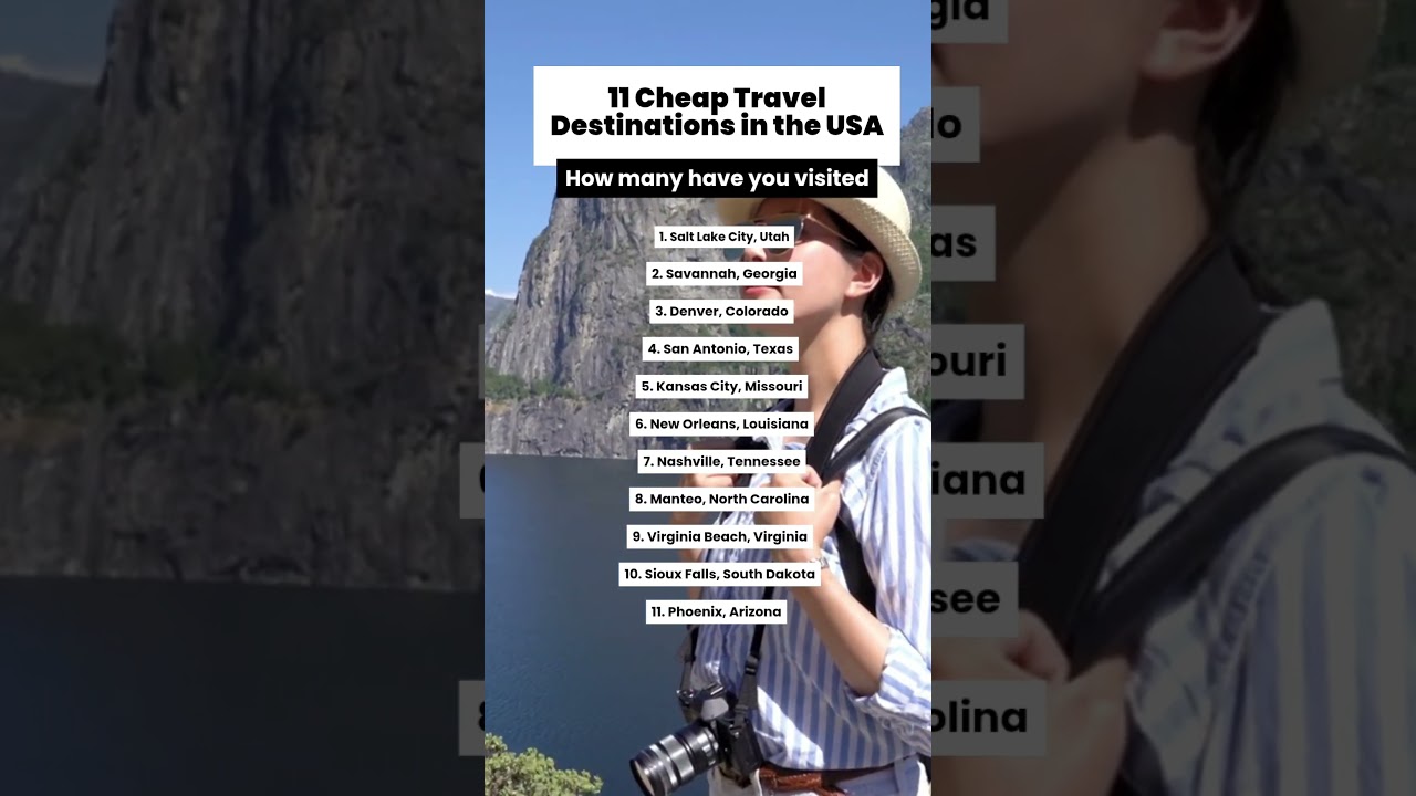 11 Cheap Travel Destinations in the USA #shorts