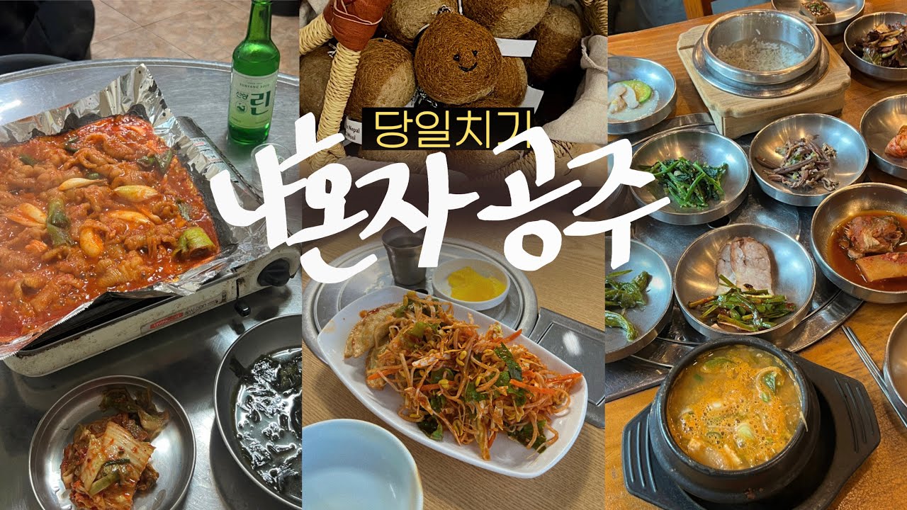 나혼자 공주 당일치기🌰서울에서 한시간 반! 정말 쉬운 뚜벅이 코스 • 알밤의 도시에서 닭발한사바리 (공산성시장, 알밤모찌, 비빔만두, 청국장정식, 공주맛집 싹) 공주여행vlog