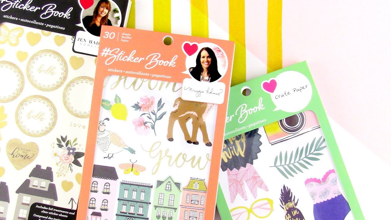 Crate Paper, Maggie Holmes + Jen Hadfield Sticker Book Flip Throughs