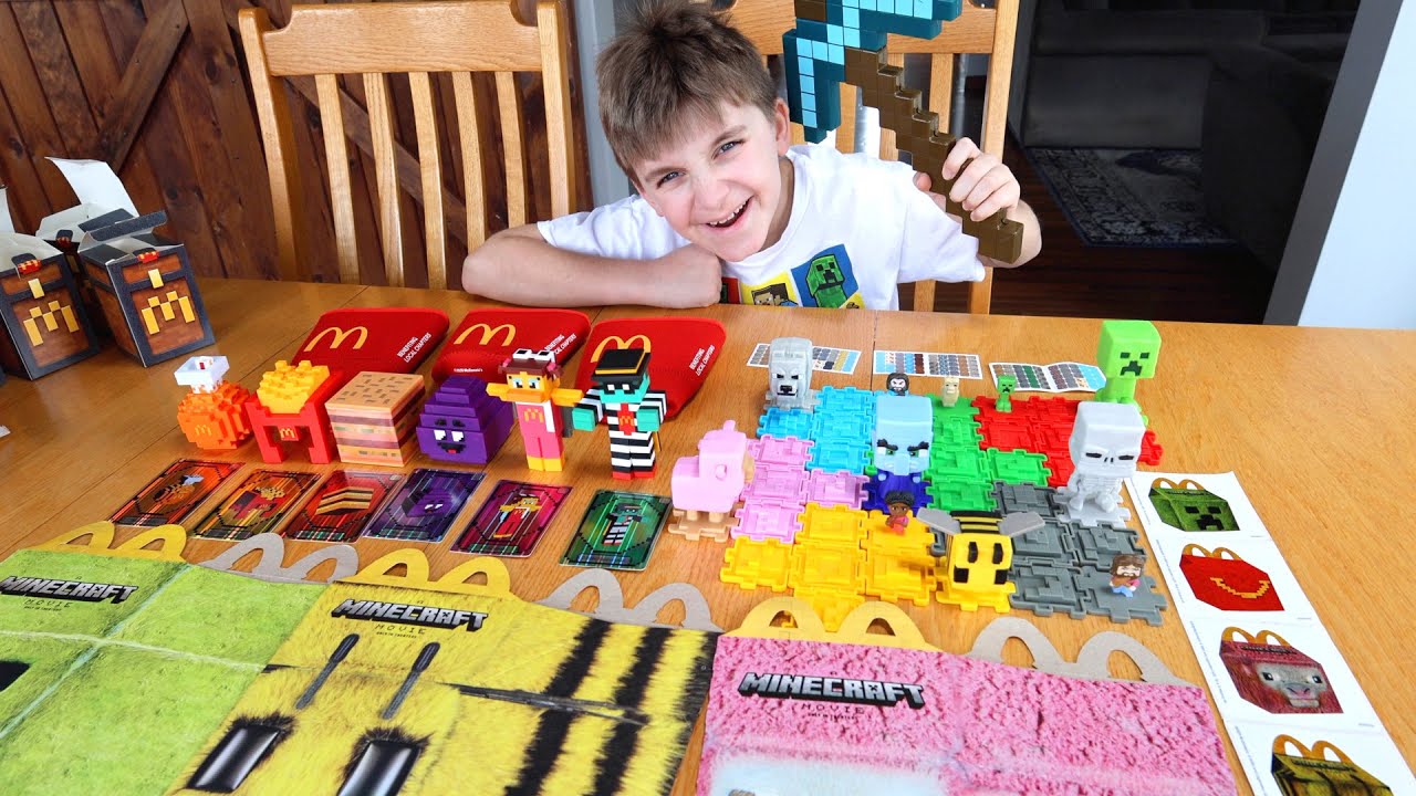 We Got All of the McDonalds Minecraft Collectible Toys