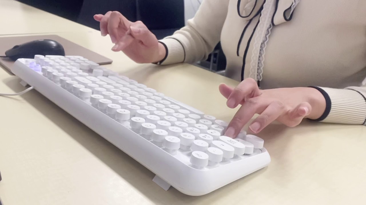 회사에서 같이 일해요!! 무편집 키보드 asmr 사무실에서 일하는 영상 (no cut keyboard asmr working in office)