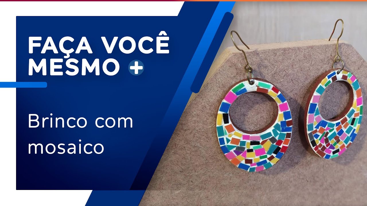 Brinco com mosaico ecológico por Silmara Filipini