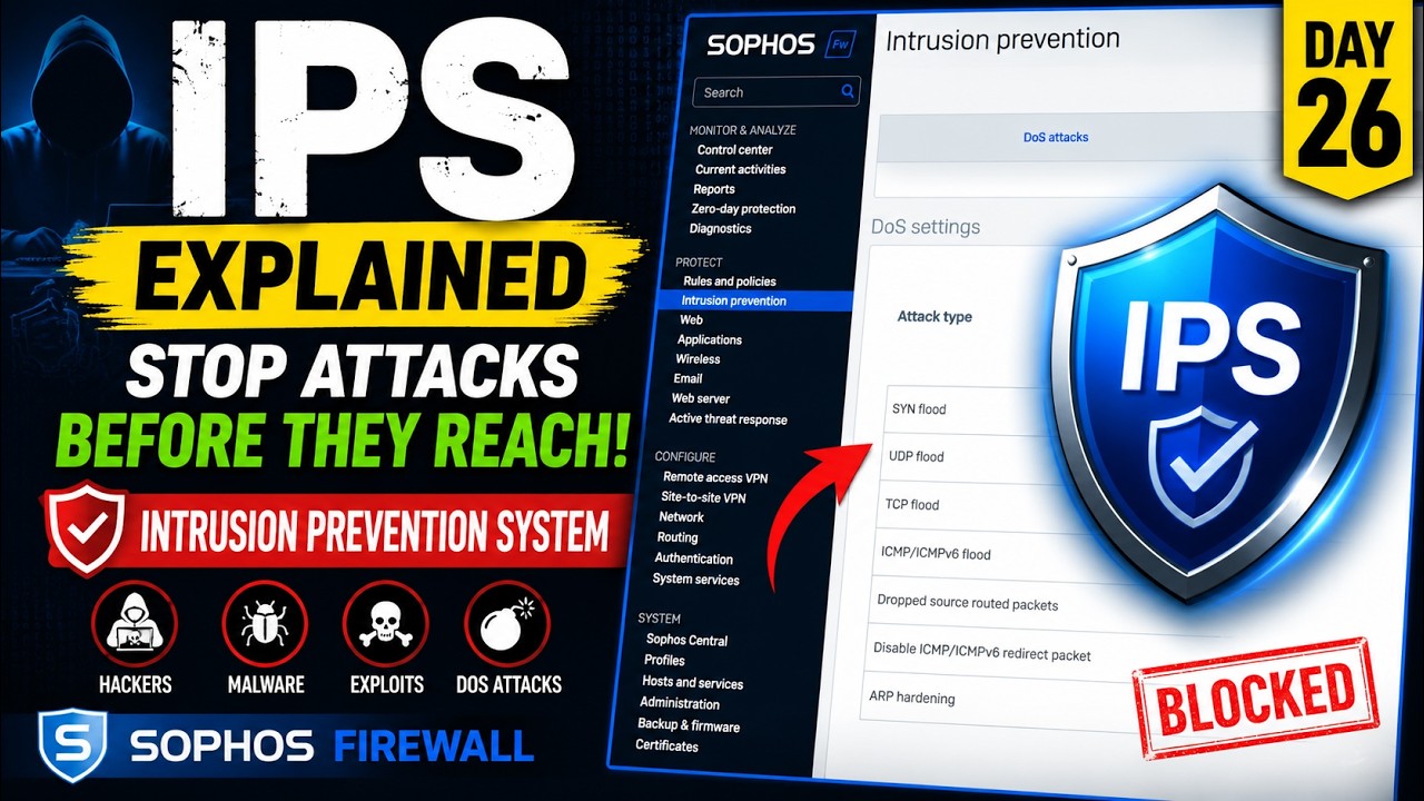 Intrusion Prevention System (IPS) Explained | How Sophos Firewall Stops Cyber Attacks