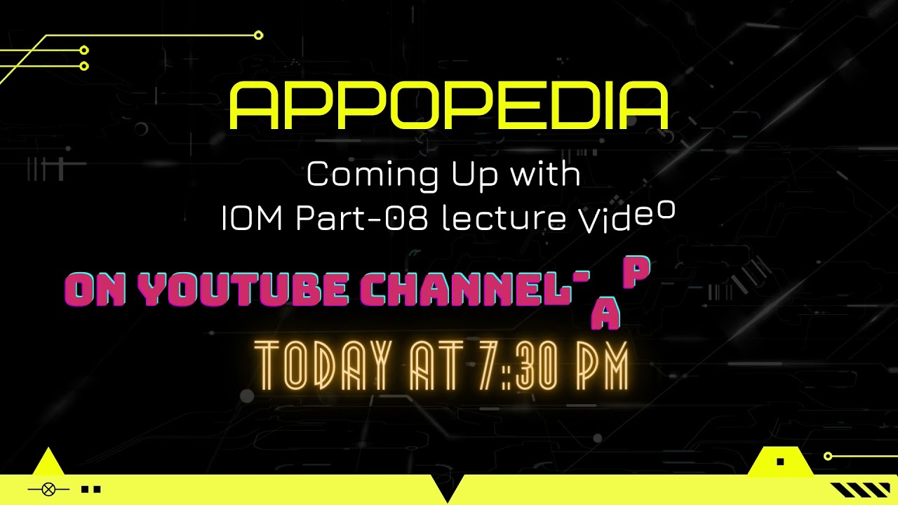 Coming up with Managing Tasks in Order Orchestration Today at 7:30pm on YouTube Channel - Appopedia
