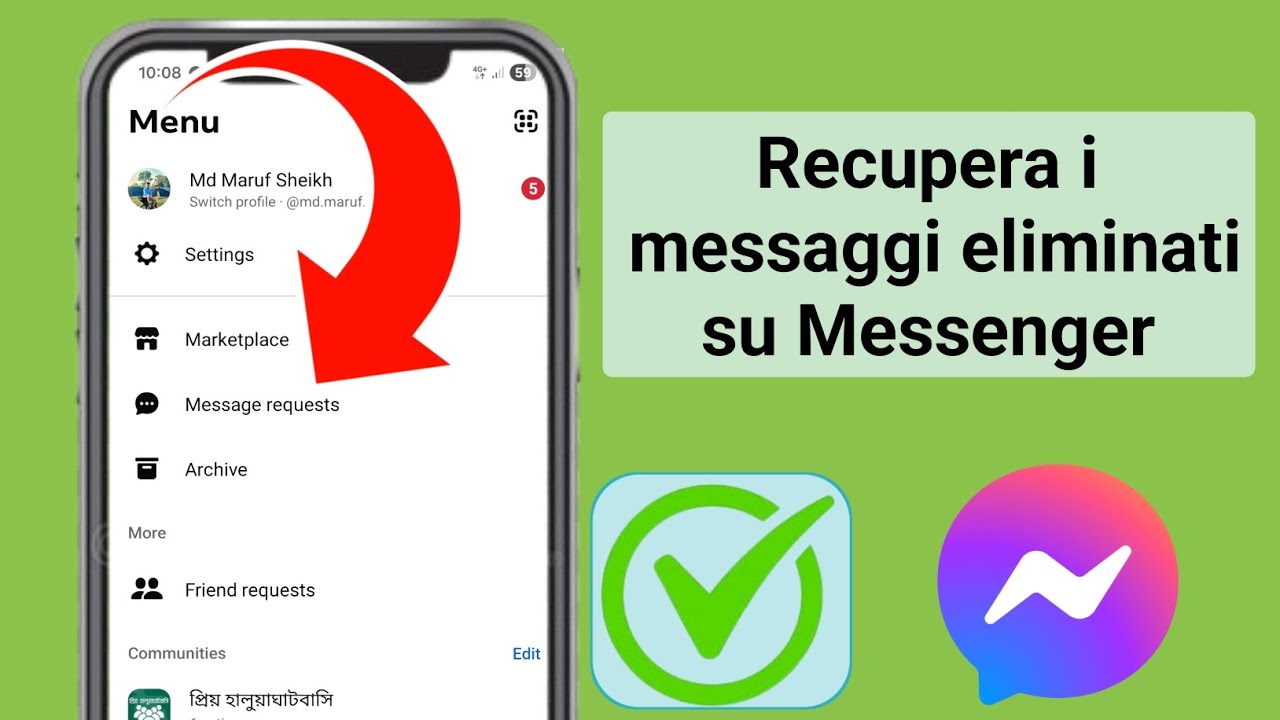Come recuperare i messaggi non inviati su Messenger | Recupera i messaggi eliminati su Messenger 