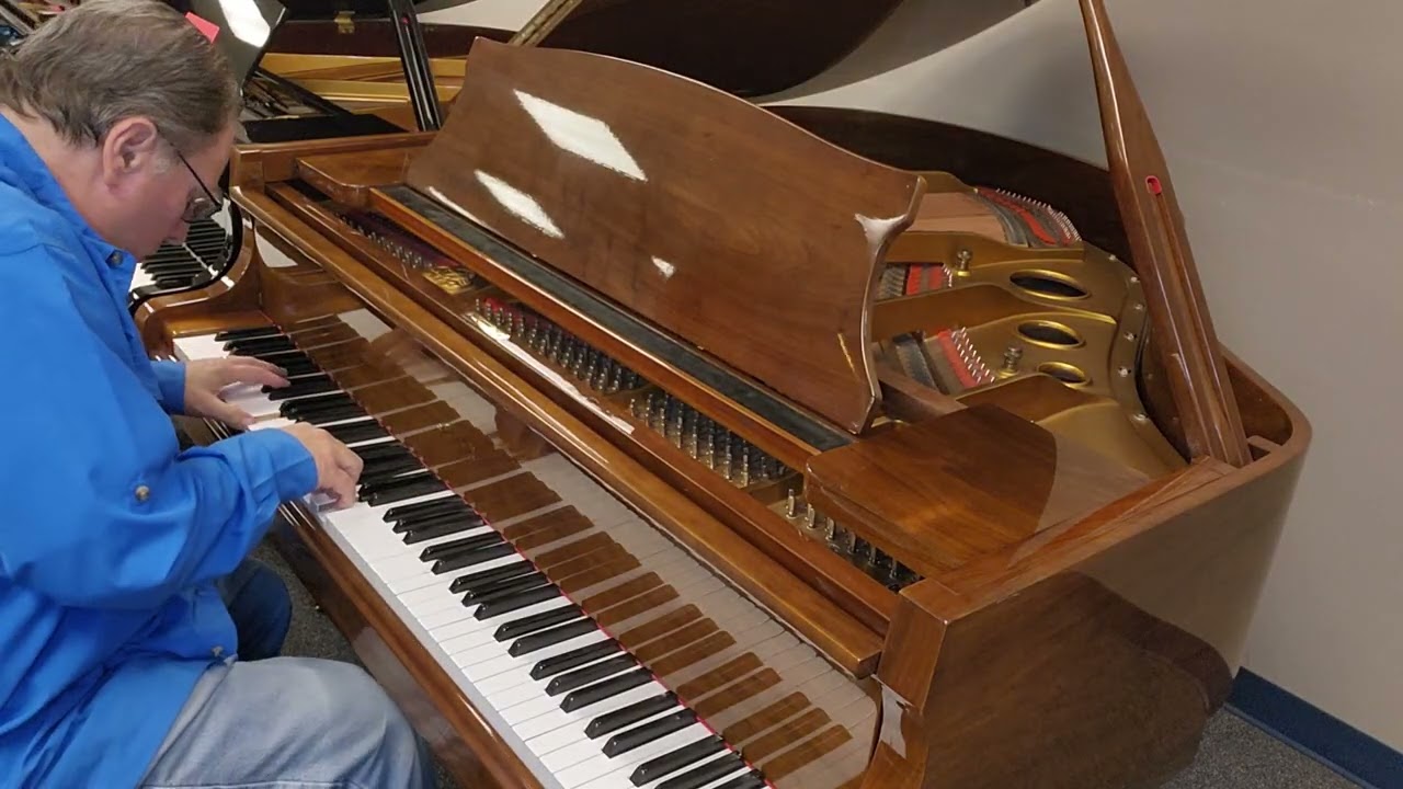 Glossy Brown Baby Grand on sale
