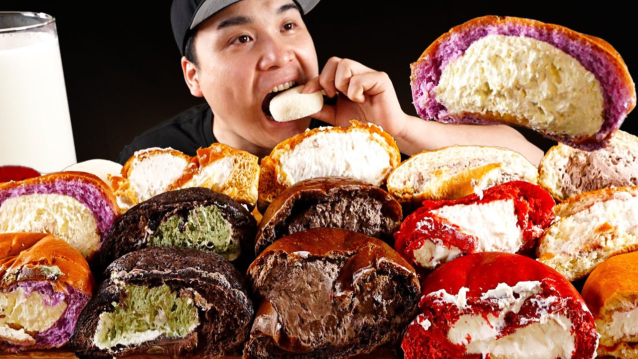 연세우유빵 종류별로 사왔습니다! 여러가지 빵 먹방~!! Various cream buns