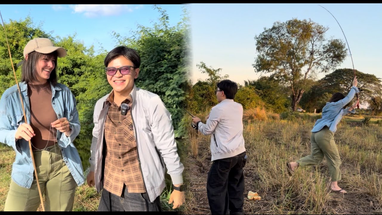 ត្រីខ្មែរឆ្លាត￼🇰🇭😮 ត្រីអាមេរិកអត់ឆ្លាត🫩🇺🇸: Fishing In Cambodia For the FIRST TIME