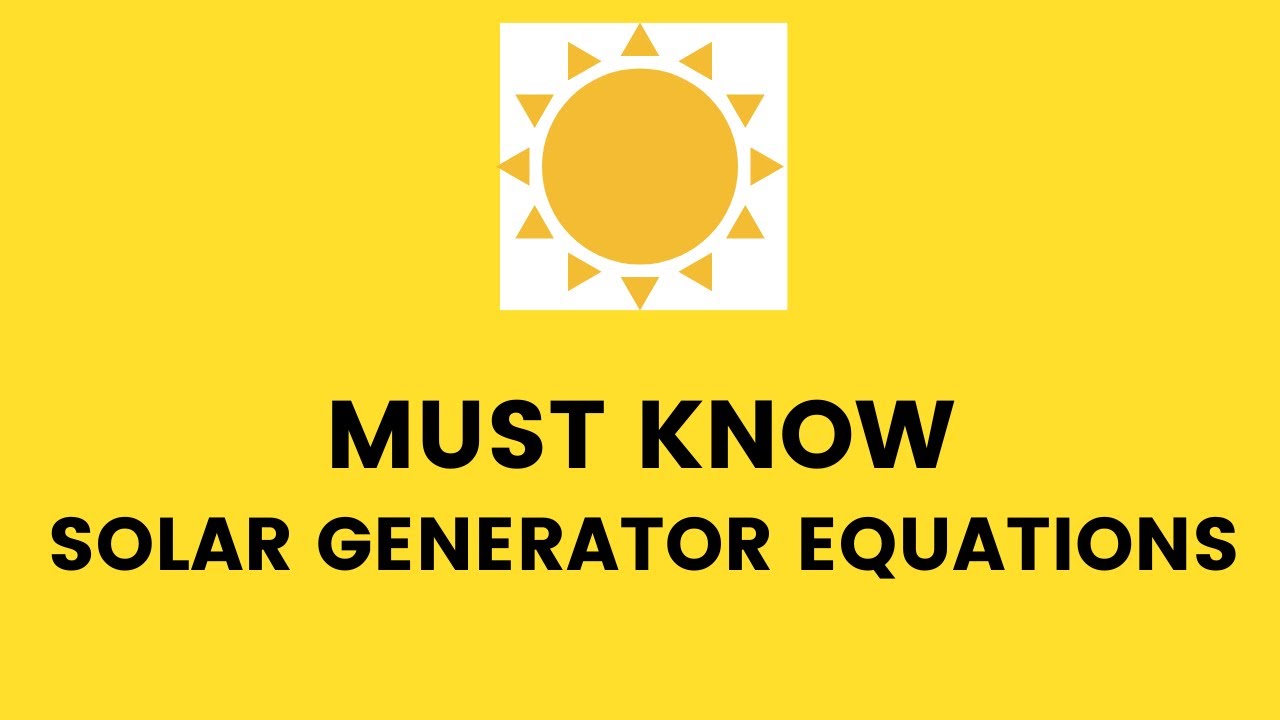 Off-Grid Solar Battery Bank Sizing Equations: How to calculate battery recharge time & run time