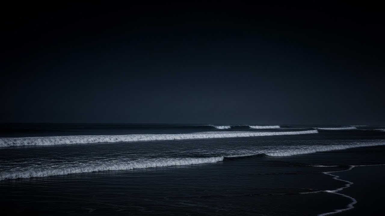 Gentle Sea Waves at Night | Quiet Night to Drift into Deep Sleep Gently with Soft Night Sea Sounds