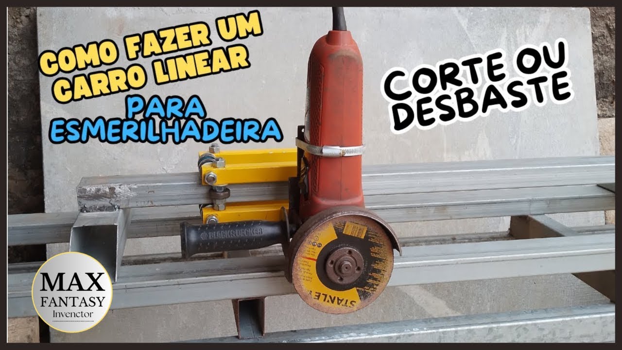 Como fazer um suporte guia linear para corte ou desbaste para esmerilhadeira.