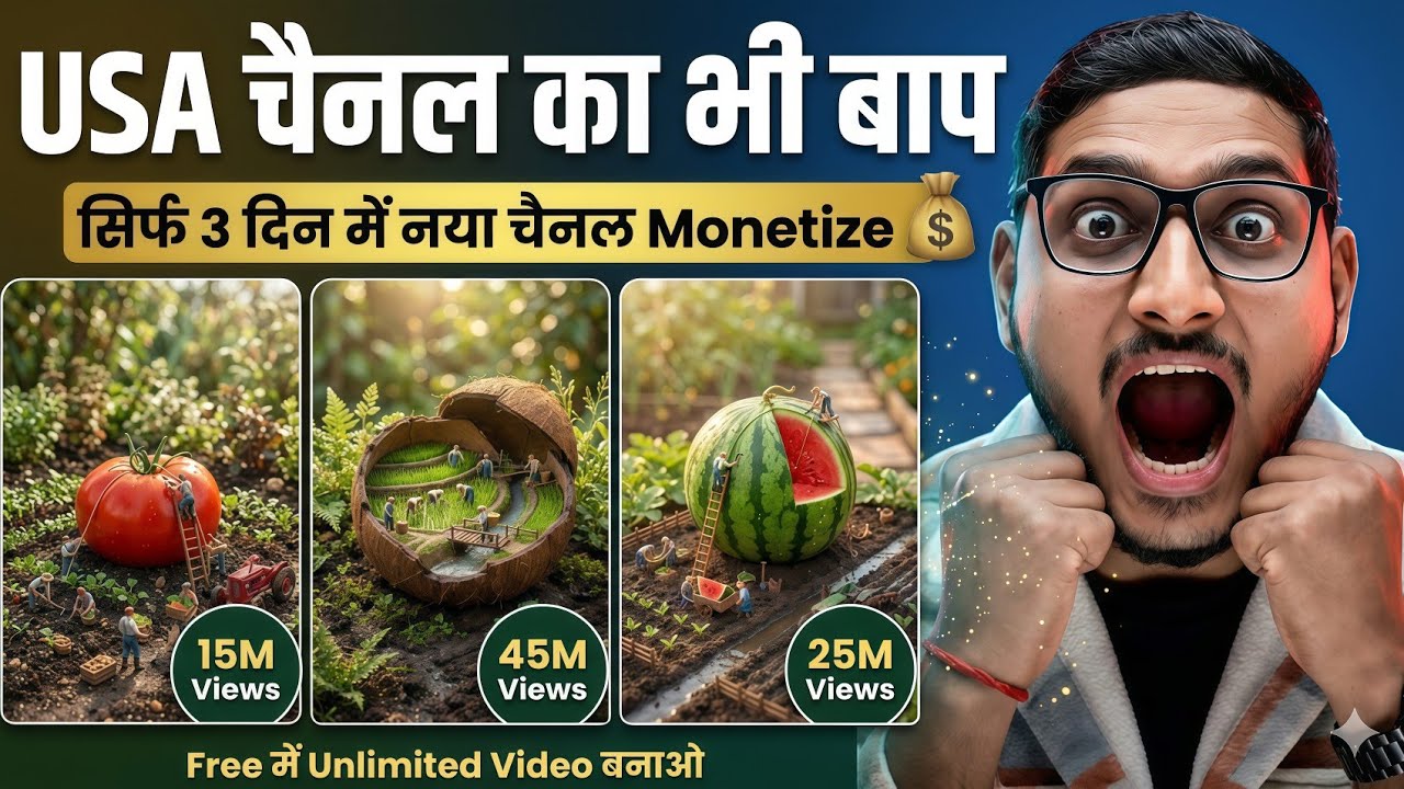 New AI Channel Idea 😱 USA चैनल का भी बाप | सिर्फ 3 दिन में Channel Monetize (100% Free)