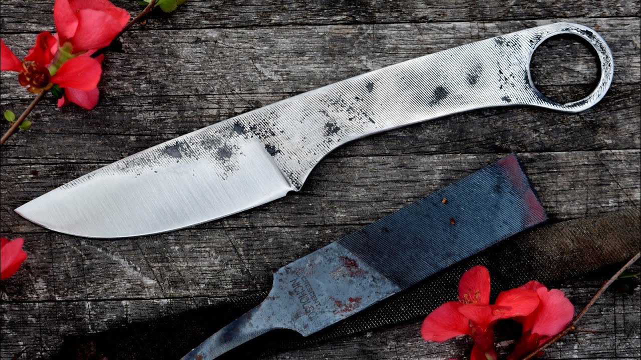 Forging a simple knife from a file