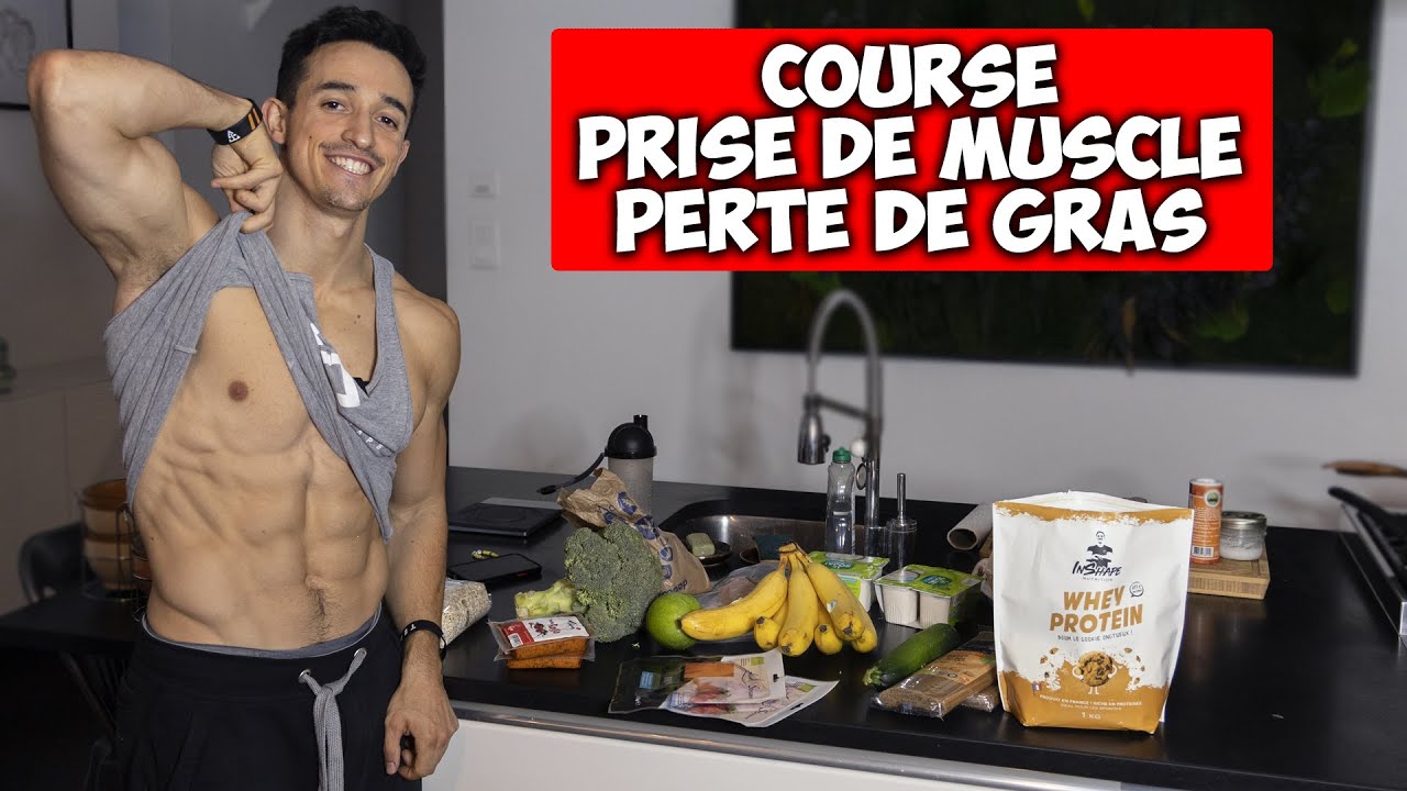 MES COURSES PRISE DE MUSCLE PERTE DE GRAS ! (musculation)