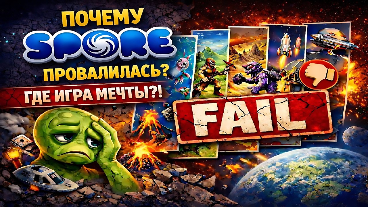 Как SPORE не стала самой ПОПУЛЯРНОЙ ИГРОЙ? Самый большой провал Maxis