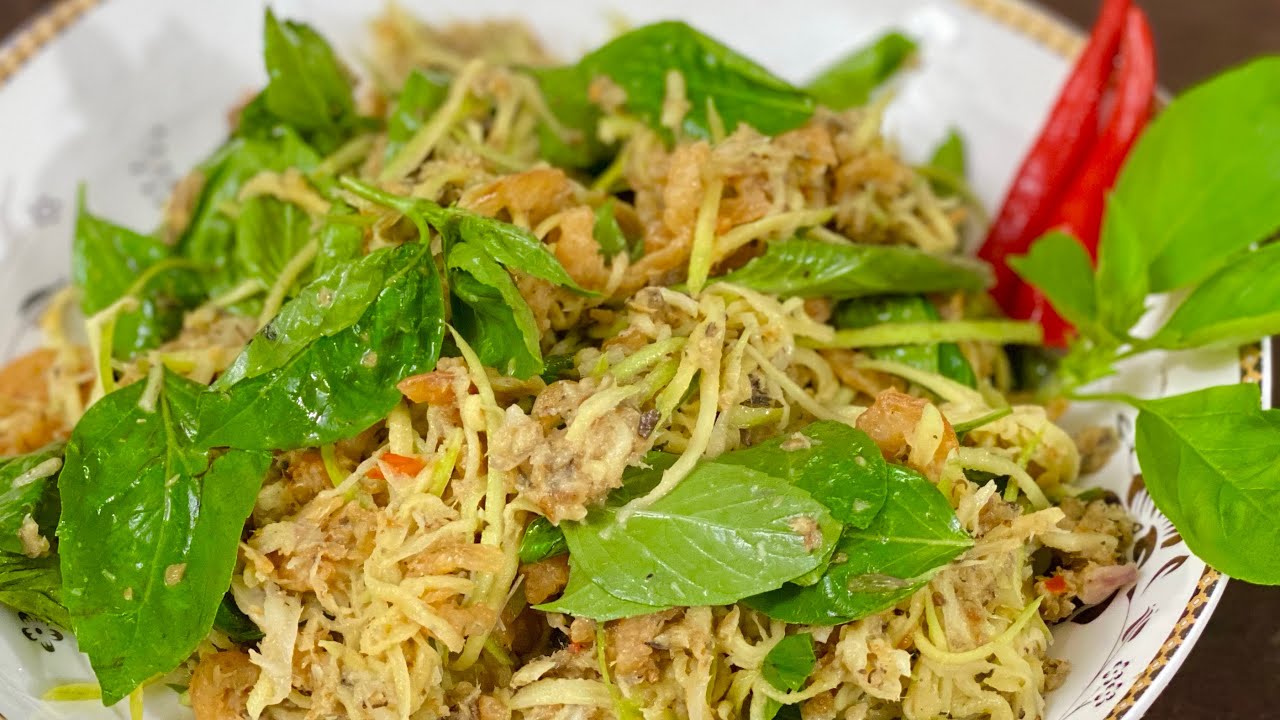 បុកស្វាយខ្ចីត្រីឆ្អើរ- Easy food- Vichheka SOK