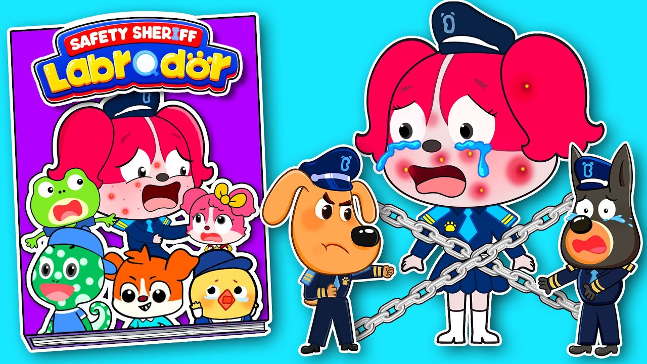 🌈Paper DIY🌈Making Quiet Book Sheriff Labrador | Papilon GOES TO PRISON! ASMR