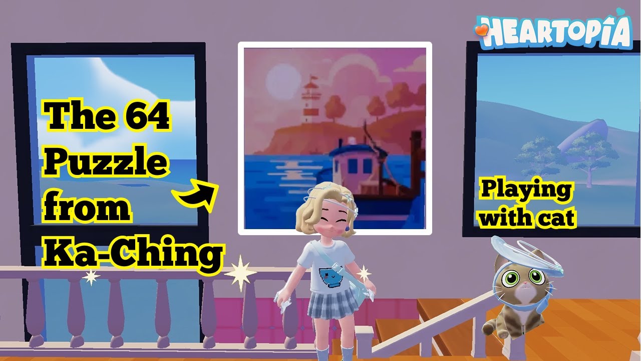 Play #7 | Heartopia Playing With Cat & Puzzler Dreams  – Cozy Calm Gameplay, No Talking